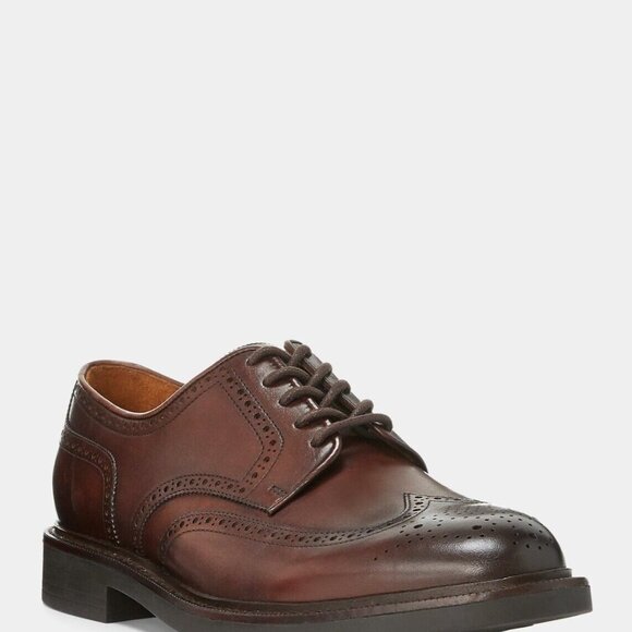 Polo Ralph Lauren Oxford Shoes Men's 12D Asher Wingtip Dark Brown Lace Up NWOB - Picture 7 of 9